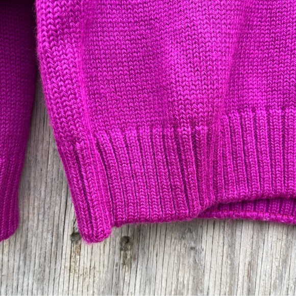 Capello VINTAGE 100% Wool Magenta Fairisle Knit Nordic Sweater - Picture 9 of 16